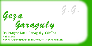 geza garaguly business card